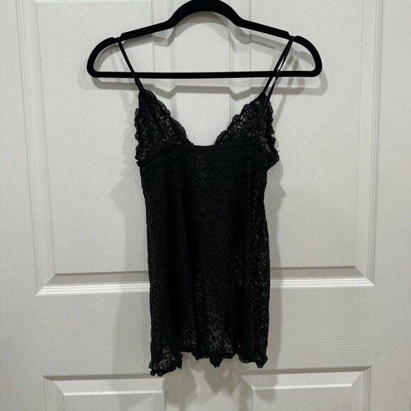 women's victoria secret VS The Lacie Babydoll Black Cheetah Bow Size Medium M‎ - Picture 7 of 7